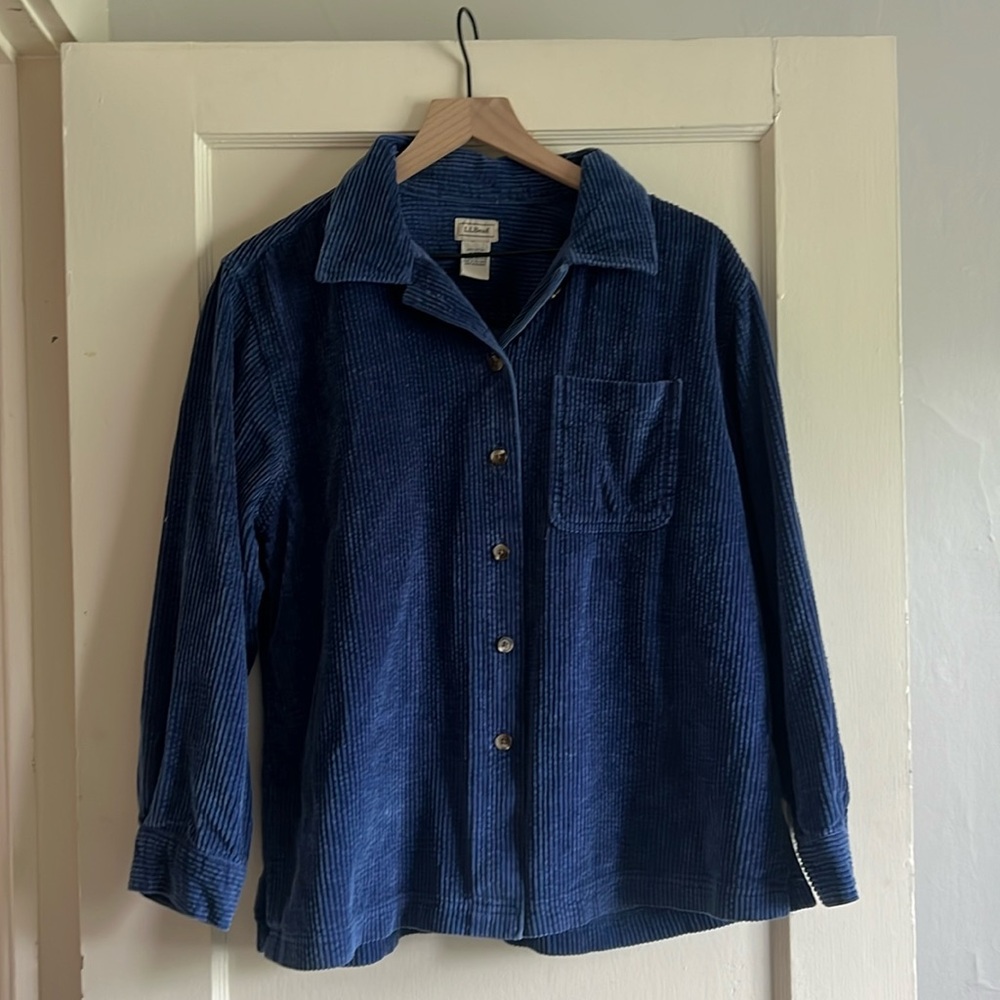 LL Bean Corduroy Shirt Button Front